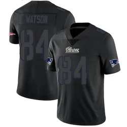 New England Patriots Men's Limited Black Impact Jersey (84 Benjamin Watson)