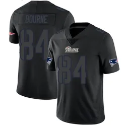 New England Patriots Men's Limited Black Impact Jersey (84 Kendrick Bourne)