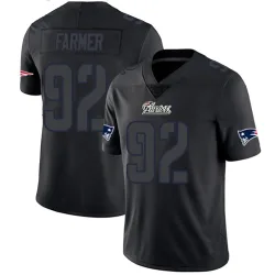 New England Patriots Men's Limited Black Impact Jersey (92 Joshua Farmer)
