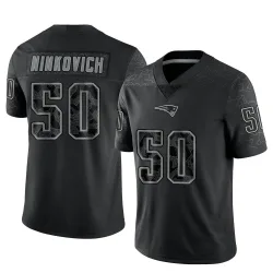 New England Patriots Men's Limited Black Reflective Jersey (50 Rob Ninkovich)