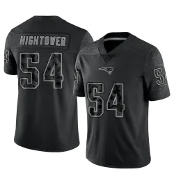 New England Patriots Men's Limited Black Reflective Jersey (54 Dont'a Hightower)