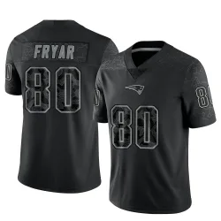 New England Patriots Men's Limited Black Reflective Jersey (80 Irving Fryar)