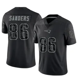 New England Patriots Men's Limited Black Reflective Jersey (86 Braylon Sanders)