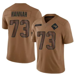 New England Patriots Men's Limited Brown 2023 Salute To Service Jersey (73 John Hannah)