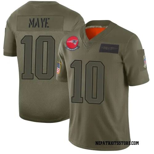 New England Patriots Men's Limited Camo 2019 Salute to Service Jersey (10 Drake Maye)
