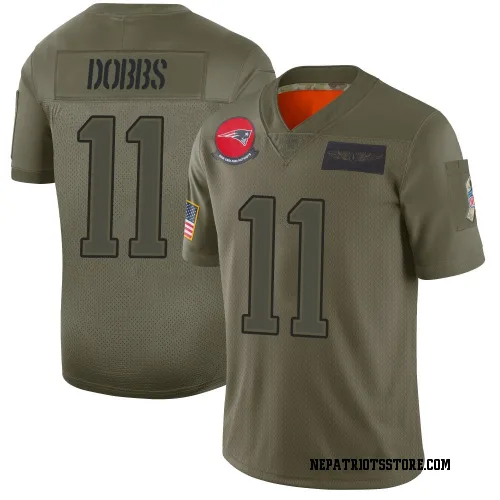 New England Patriots Men's Limited Camo 2019 Salute to Service Jersey (11 Joshua Dobbs)