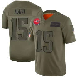 New England Patriots Men's Limited Camo 2019 Salute to Service Jersey (15 Marte Mapu)
