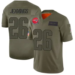 New England Patriots Men's Limited Camo 2019 Salute to Service Jersey (26 Terrell Jennings)