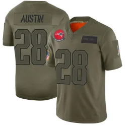 New England Patriots Men's Limited Camo 2019 Salute to Service Jersey (28 Alex Austin)