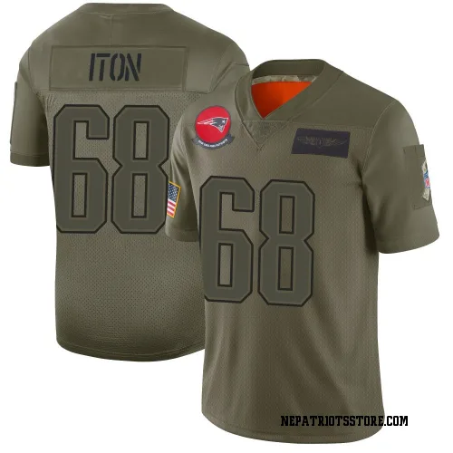 New England Patriots Men's Limited Camo 2019 Salute to Service Jersey (68 Isaiah Iton)