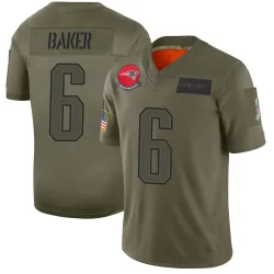 New England Patriots Men's Limited Camo 2019 Salute to Service Jersey (6 Javon Baker)