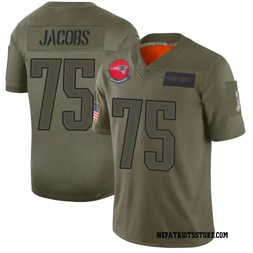 New England Patriots Men's Limited Camo 2019 Salute to Service Jersey (75 Demontrey Jacobs)