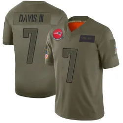 New England Patriots Men's Limited Camo 2019 Salute to Service Jersey (7 Carlton Davis III)