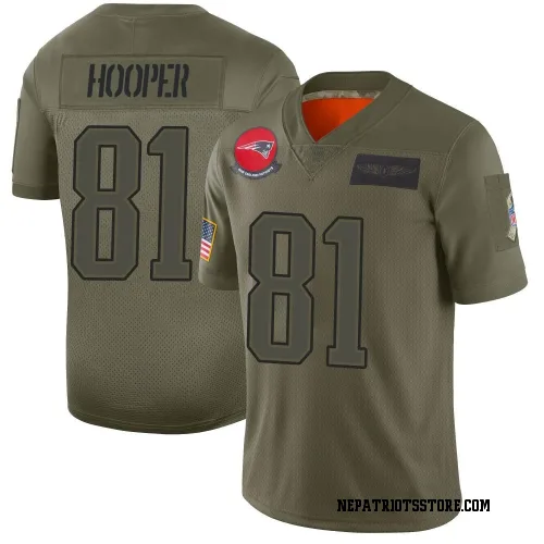 New England Patriots Men's Limited Camo 2019 Salute to Service Jersey (81 Austin Hooper)