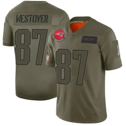 New England Patriots Men's Limited Camo 2019 Salute to Service Jersey (87 Jack Westover)