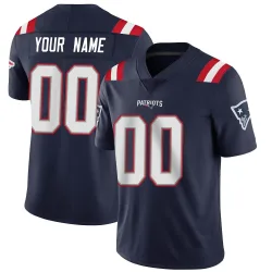 New England Patriots Men's Limited Navy Team Color Vapor Untouchable Jersey (00 Custom)