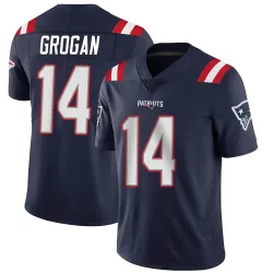 New England Patriots Men's Limited Navy Team Color Vapor Untouchable Jersey (14 Steve Grogan)