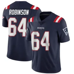 New England Patriots Men's Limited Navy Team Color Vapor Untouchable Jersey (64 Layden Robinson)