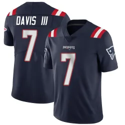 New England Patriots Men's Limited Navy Team Color Vapor Untouchable Jersey (7 Carlton Davis III)