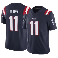 New England Patriots Men's Limited Navy Vapor F.U.S.E. Jersey (11 Joshua Dobbs)