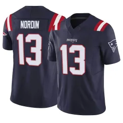 New England Patriots Men's Limited Navy Vapor F.U.S.E. Jersey (13 Quinn Nordin)