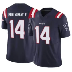 New England Patriots Men's Limited Navy Vapor F.U.S.E. Jersey (14 Ty Montgomery II)