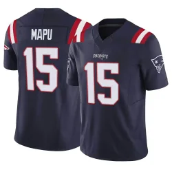 New England Patriots Men's Limited Navy Vapor F.U.S.E. Jersey (15 Marte Mapu)