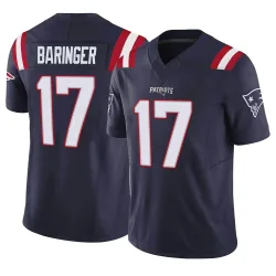 New England Patriots Men's Limited Navy Vapor F.U.S.E. Jersey (17 Bryce Baringer)