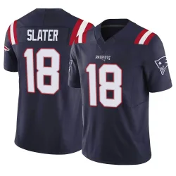 New England Patriots Men's Limited Navy Vapor F.U.S.E. Jersey (18 Matthew Slater)