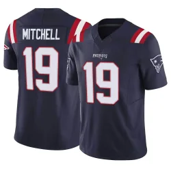 New England Patriots Men's Limited Navy Vapor F.U.S.E. Jersey (19 Malcolm Mitchell)