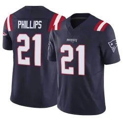New England Patriots Men's Limited Navy Vapor F.U.S.E. Jersey (21 Adrian Phillips)
