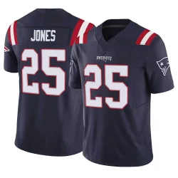 New England Patriots Men's Limited Navy Vapor F.U.S.E. Jersey (25 Marcus Jones)