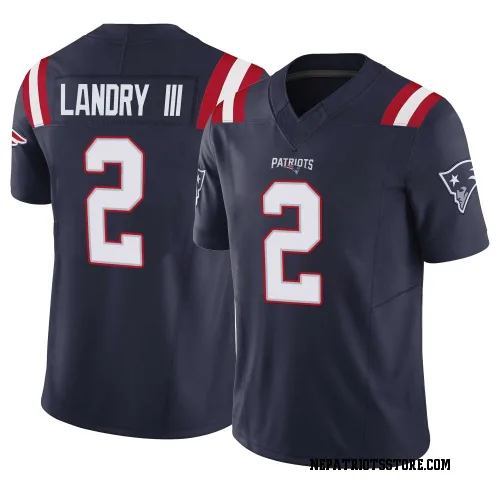 New England Patriots Men's Limited Navy Vapor F.U.S.E. Jersey (2 Harold Landry III)