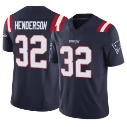 New England Patriots Men's Limited Navy Vapor F.U.S.E. Jersey (32 TreVeyon Henderson)