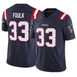 New England Patriots Men's Limited Navy Vapor F.U.S.E. Jersey (33 Kevin Faulk)