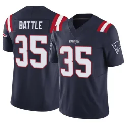 New England Patriots Men's Limited Navy Vapor F.U.S.E. Jersey (35 Miles Battle)
