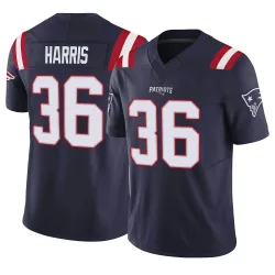New England Patriots Men's Limited Navy Vapor F.U.S.E. Jersey (36 Kevin Harris)