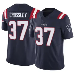New England Patriots Men's Limited Navy Vapor F.U.S.E. Jersey (37 Brandon Crossley)