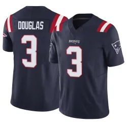New England Patriots Men's Limited Navy Vapor F.U.S.E. Jersey (3 DeMario Douglas)