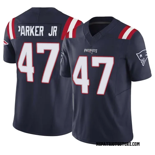 New England Patriots Men's Limited Navy Vapor F.U.S.E. Jersey (47 Andrew Parker Jr.)
