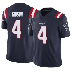 New England Patriots Men's Limited Navy Vapor F.U.S.E. Jersey (4 Antonio Gibson)