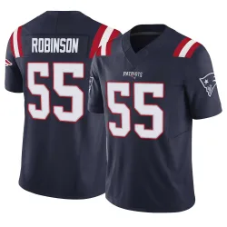 New England Patriots Men's Limited Navy Vapor F.U.S.E. Jersey (55 Tyrese Robinson)