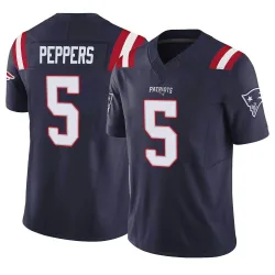 New England Patriots Men's Limited Navy Vapor F.U.S.E. Jersey (5 Jabrill Peppers)