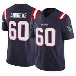 New England Patriots Men's Limited Navy Vapor F.U.S.E. Jersey (60 David Andrews)