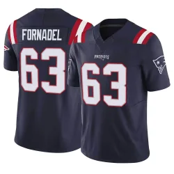 New England Patriots Men's Limited Navy Vapor F.U.S.E. Jersey (63 Liam Fornadel)