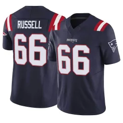 New England Patriots Men's Limited Navy Vapor F.U.S.E. Jersey (66 Jotham Russell)