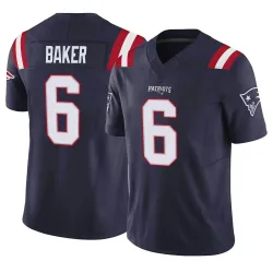 New England Patriots Men's Limited Navy Vapor F.U.S.E. Jersey (6 Javon Baker)