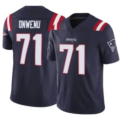 New England Patriots Men's Limited Navy Vapor F.U.S.E. Jersey (71 Mike Onwenu)