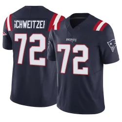 New England Patriots Men's Limited Navy Vapor F.U.S.E. Jersey (72 Wes Schweitzer)