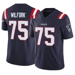 New England Patriots Men's Limited Navy Vapor F.U.S.E. Jersey (75 Vince Wilfork)